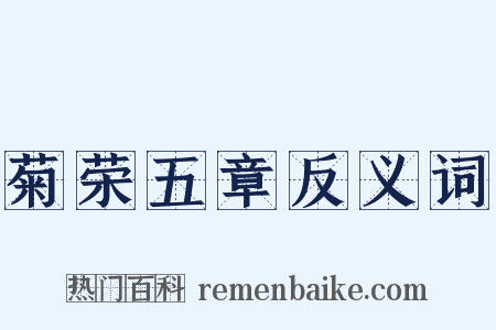 菊荣五章反义词是什么意思的图片